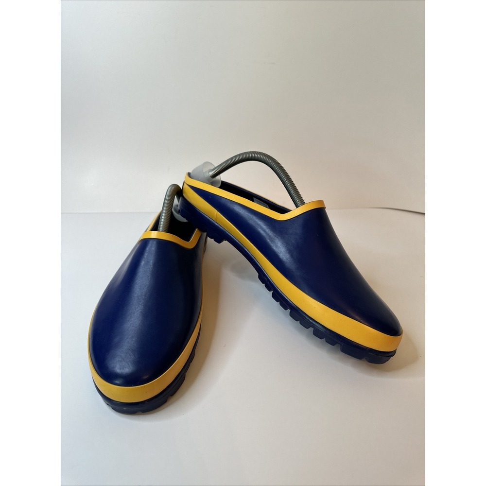 Woodstock Rubber Slip On Shoes. Men's Size 11W. Comfort‎ Yellow/ Blue